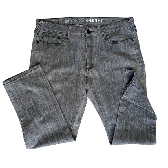 G By Guess Korbin Slim Fit Gray Denim Jeans For Men Size 36X30 - Picture 13 of 15
